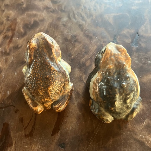 Vintage Pair Ceramic Bull Frogs - Picture 3 of 5